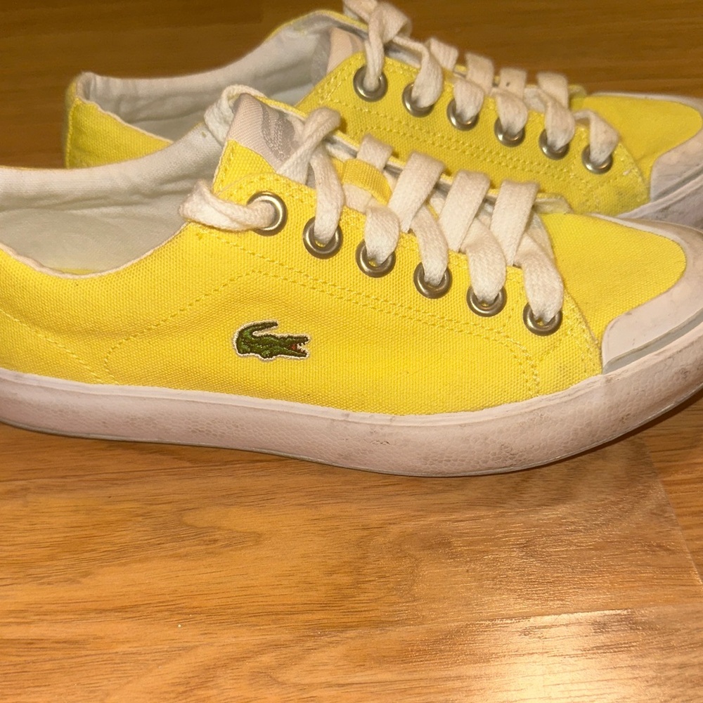 Yellow Lacoste sneakers